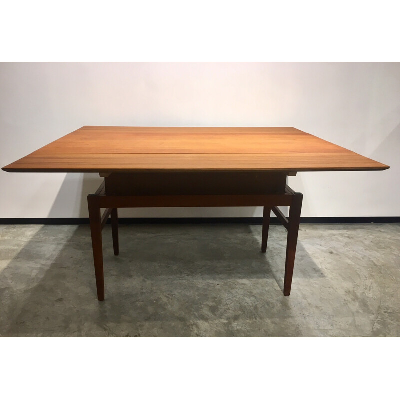 Extendable vintage table in teak - 1960s