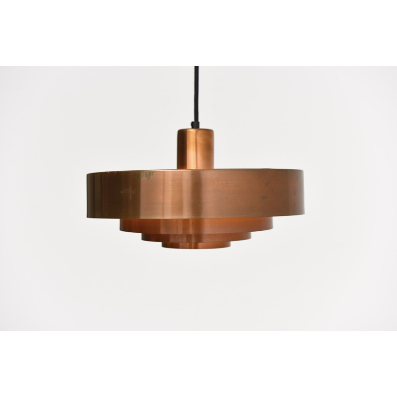 'Roulet' copper hanging lamp by Jo Hammerborg for Fog et Morup - 1960s