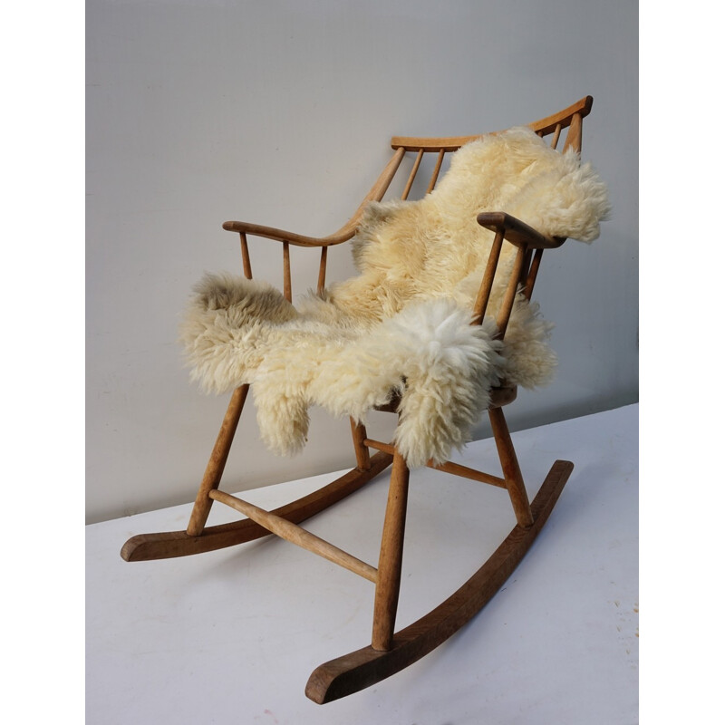 Vintage Rocking Chair by Lena Larsson - 1960s