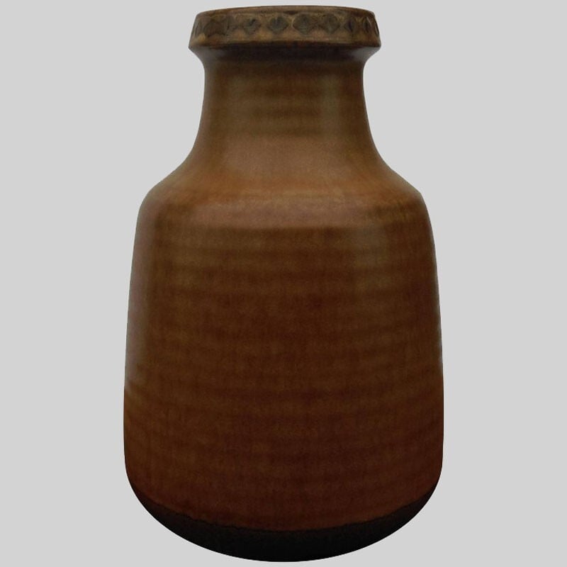 Vintage Vase aus brauner Keramik von Gunnar Nylund für Rörstrand G.N., Schweden 1960er Jahre