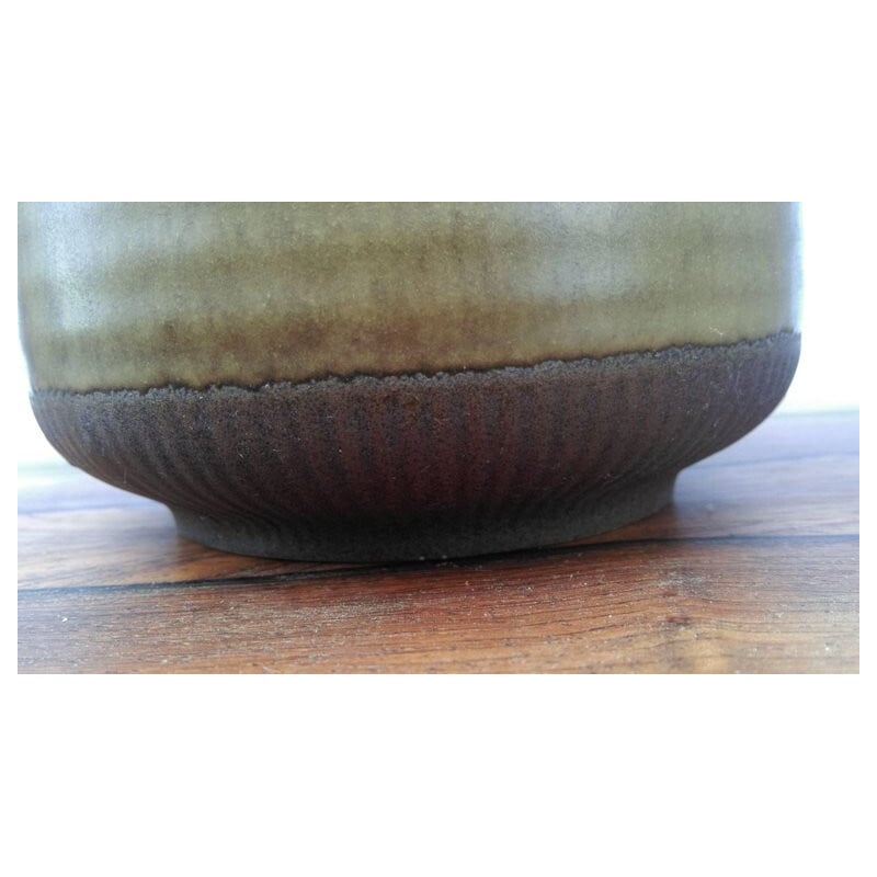 Vintage brown ceramic vase by Gunnar Nylund for Rörstrand G.N., Sweden 1960s