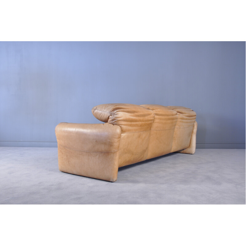 Italian Leather Maralunga Sofa for Cassina - 1970s