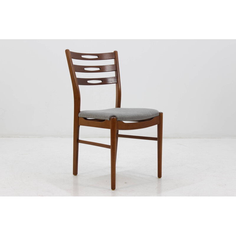 Suite van vier Deense teakhouten stoelen - 1960