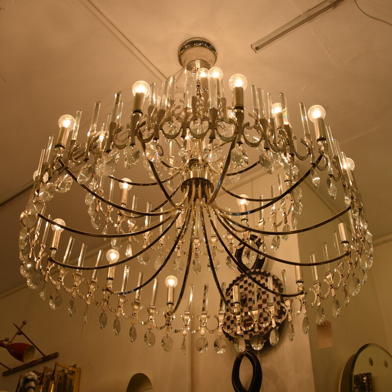 Vintage chandelier by Gaetano Sciolari, 1970