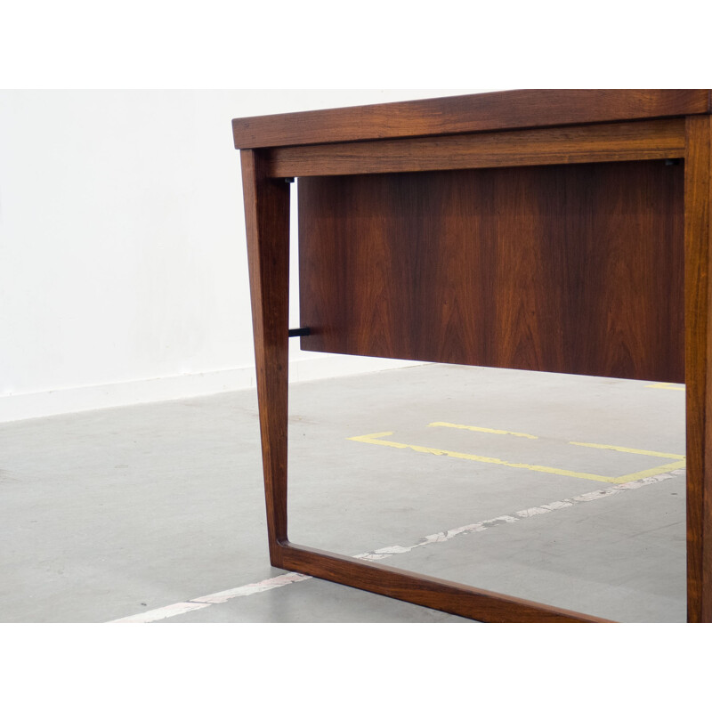 Free standing rosewood desk by Kai Kristiansen for Feldballes Møbelfabrik - 1950s