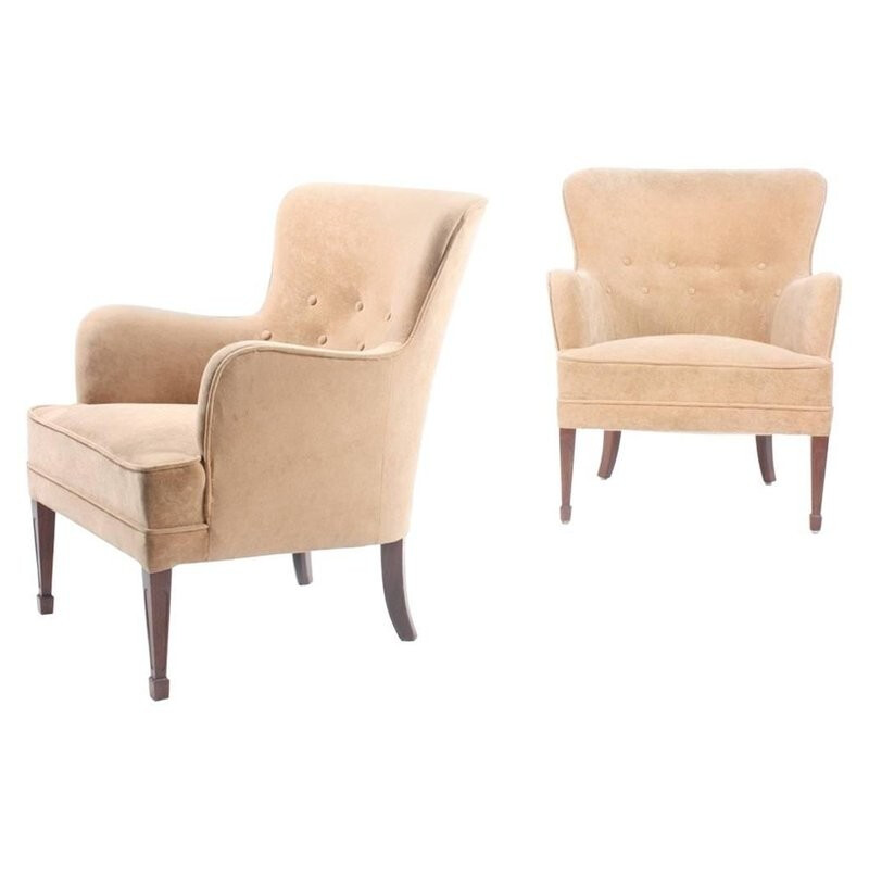 Pair of lounge armchairs by Maa. Frits Henningsen for Frits Henningesen - 1940s