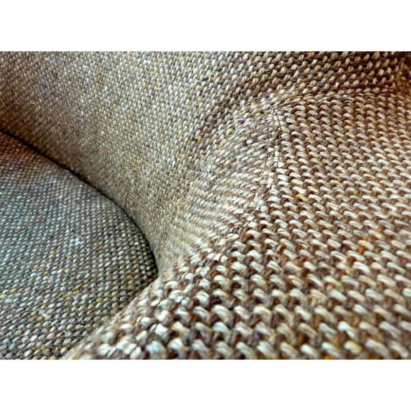 Armchair in Scottish woollen fabric, Ib KOFOD LARSEN - 1950s 