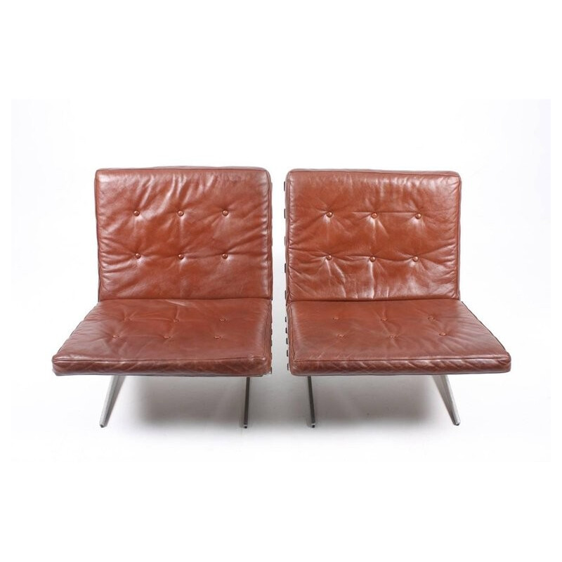 Paire de fauteuils lounge par Paul Leidersdorff - 1960