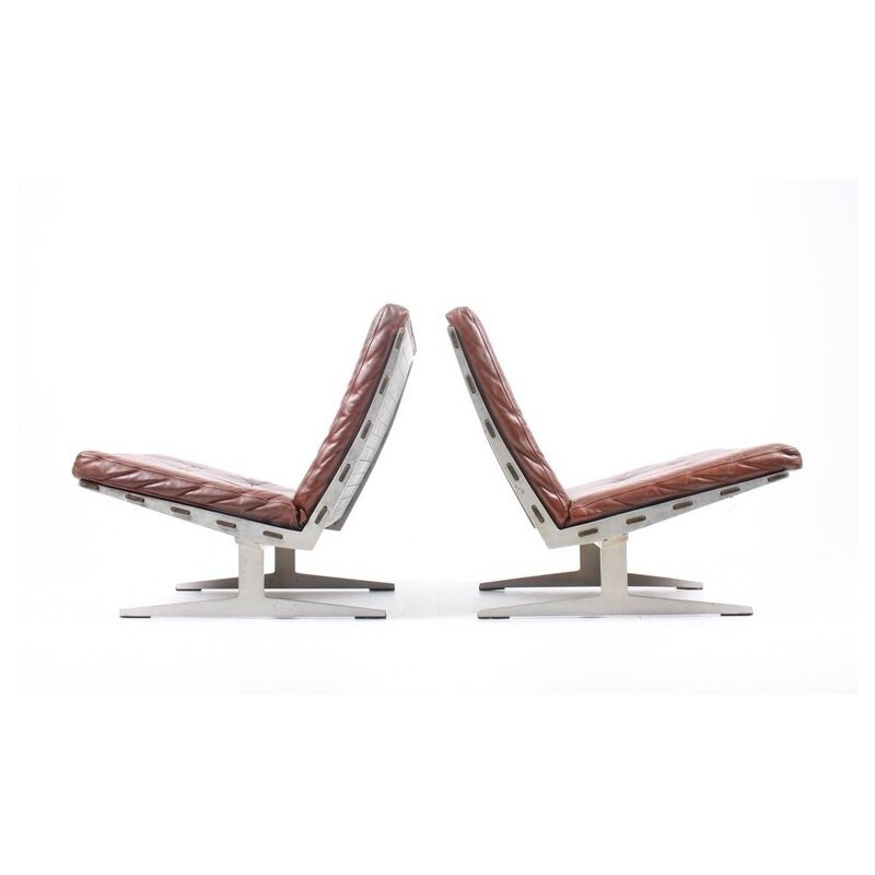 Paire de fauteuils lounge par Paul Leidersdorff - 1960