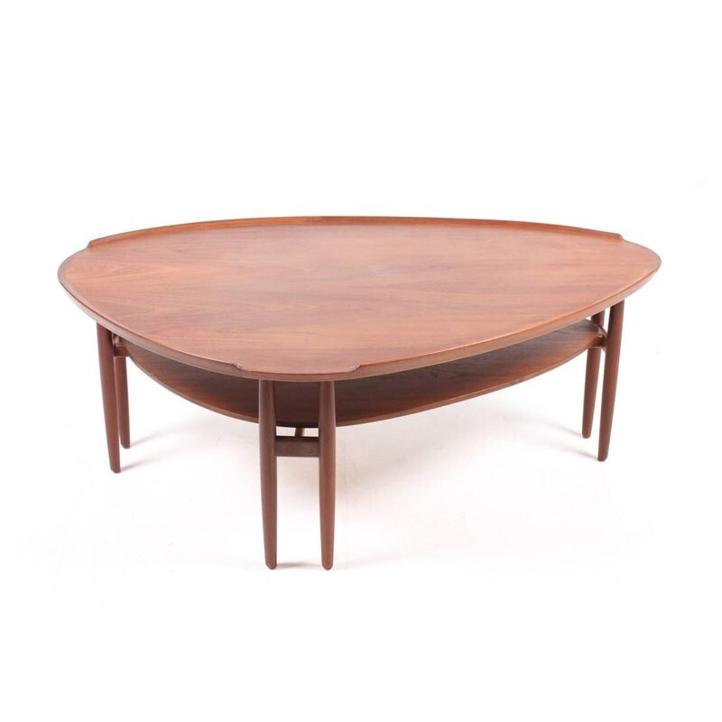 Vintage coffee Table in teak by Arne Vodder for Bovirke - 1950s