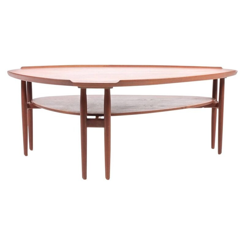 Vintage coffee Table in teak by Arne Vodder for Bovirke - 1950s