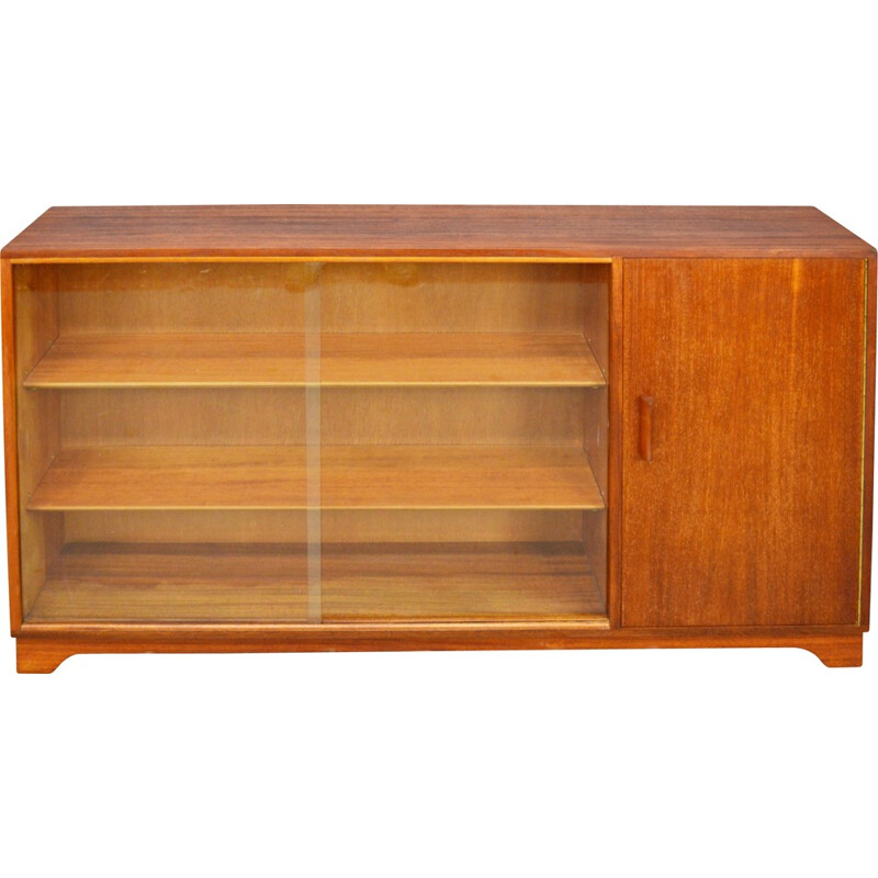 Vintage teak and glass display cabinetbookcase - 1960s