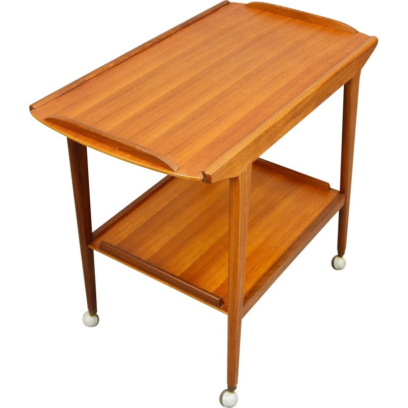 Vintage drinkstea trolley in teak by Remploy - 1960s