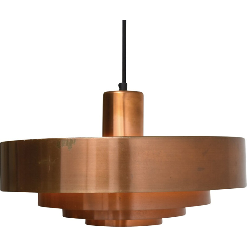 'Roulet' copper hanging lamp by Jo Hammerborg for Fog et Morup - 1960s