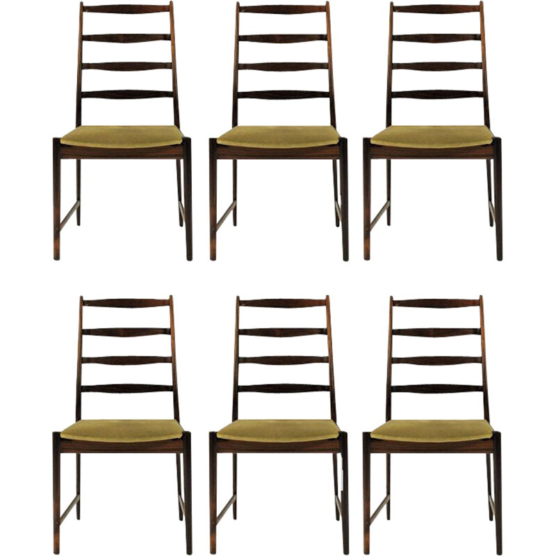 Set of 6 rosewood dinning chairs by Torbjorn Afdal for Vamo Sonderborg - 1960s
