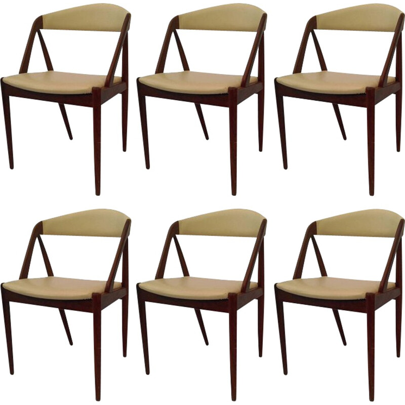 Set of 6 Model 31 dining chairs in teak by Kai Kristiansen for Schou-Andersens Møbelfabrik - 1960s