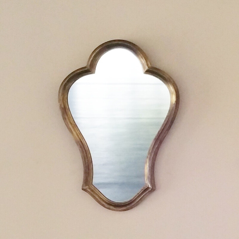 French Mirror with Gilded Wooden Frame - 1960s