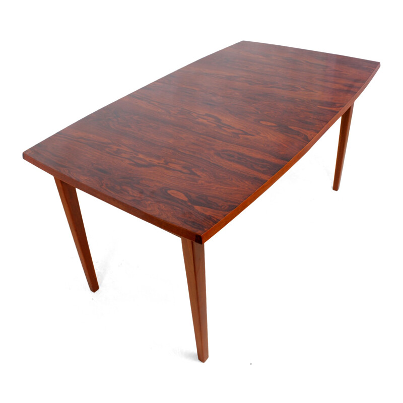 Vintage rosewood and teak dining table - 1970s