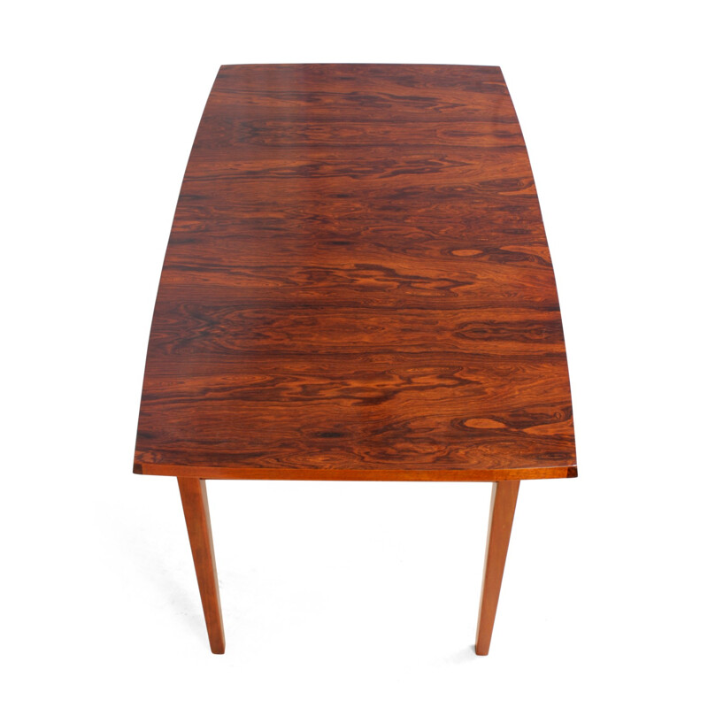 Vintage rosewood and teak dining table - 1970s