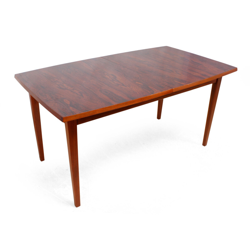 Vintage rosewood and teak dining table - 1970s