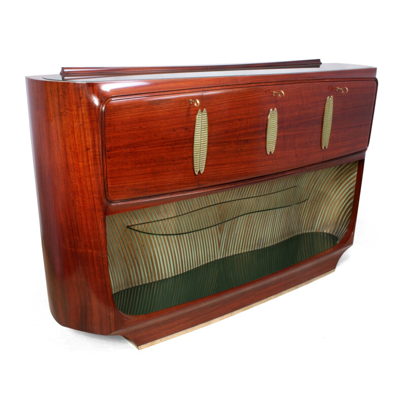 Vintage rosewood cocktail sideboard by Vitorrio Dassi - 1950s