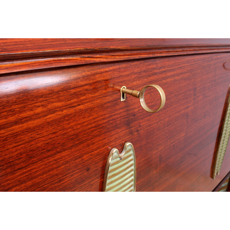 Vintage rosewood cocktail sideboard by Vitorrio Dassi - 1950s