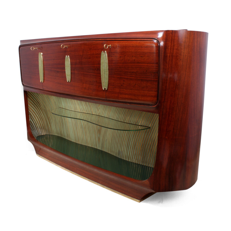 Vintage rosewood cocktail sideboard by Vitorrio Dassi - 1950s