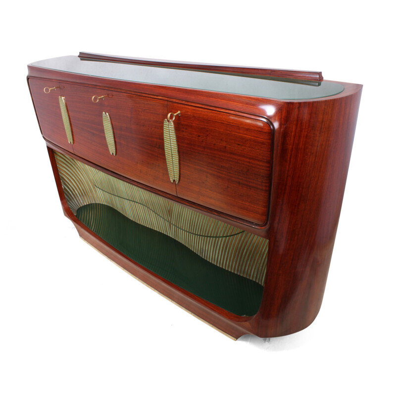 Vintage rosewood cocktail sideboard by Vitorrio Dassi - 1950s