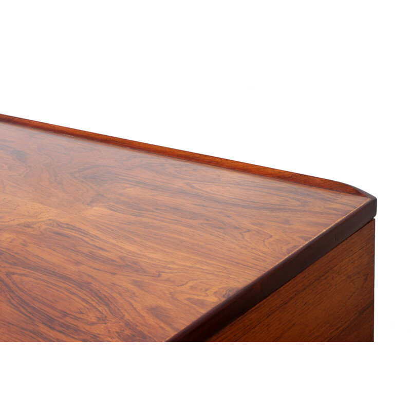 Vintage rosewood desk by Henning Jensen - 1960s