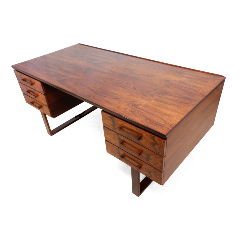 Vintage rosewood desk by Henning Jensen - 1960s