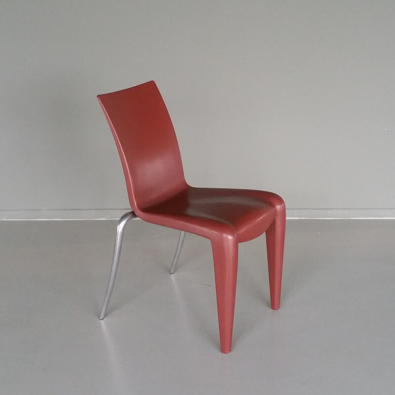 Suite de 8 chaises marrons "Louis XX" de Philippe Starck - 1992