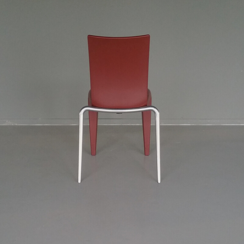 Suite de 8 chaises marrons "Louis XX" de Philippe Starck - 1992