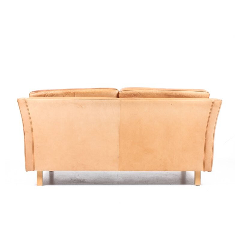 Danish Sofa in Patinated Leather - 1970s