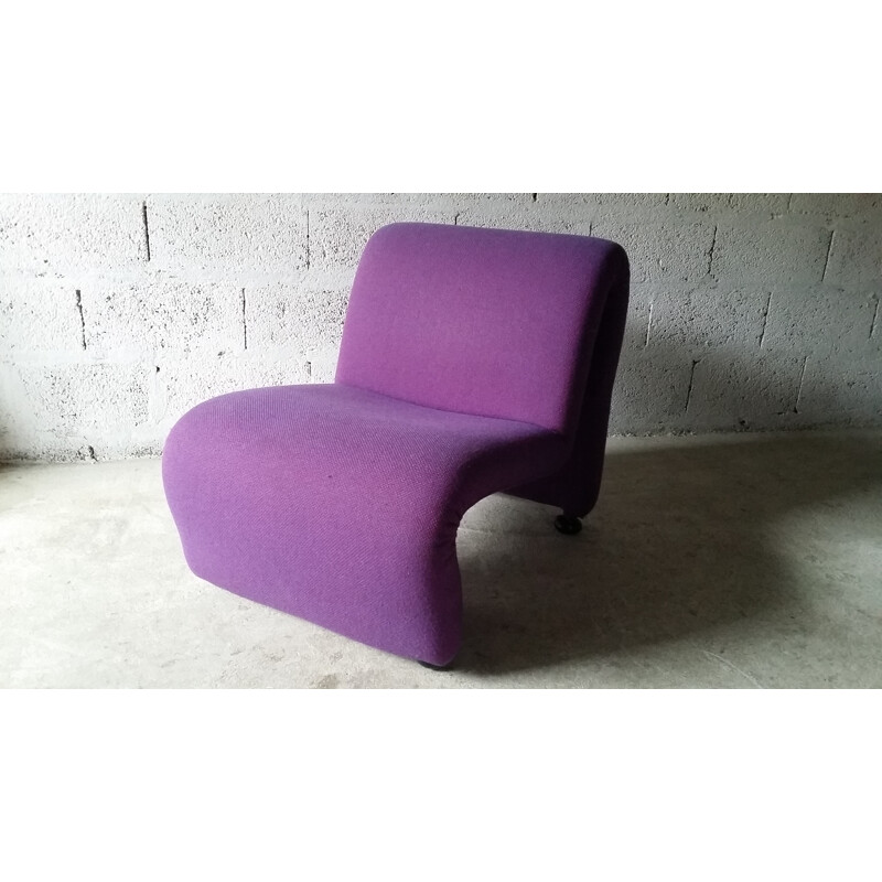 Paire de chauffeuses fauteuils par Etienne Fermigier - 1970