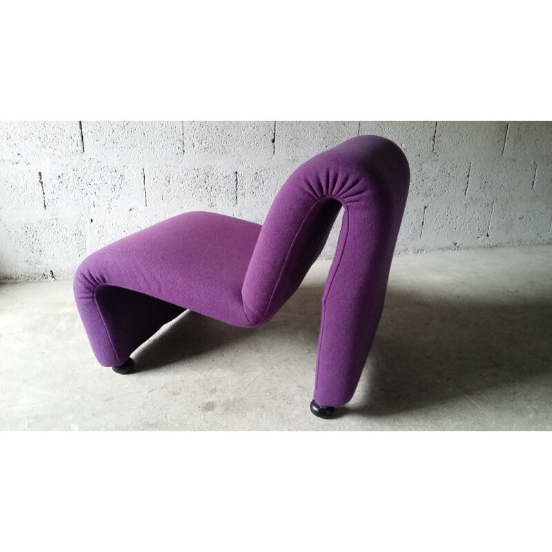 Paire de chauffeuses fauteuils par Etienne Fermigier - 1970