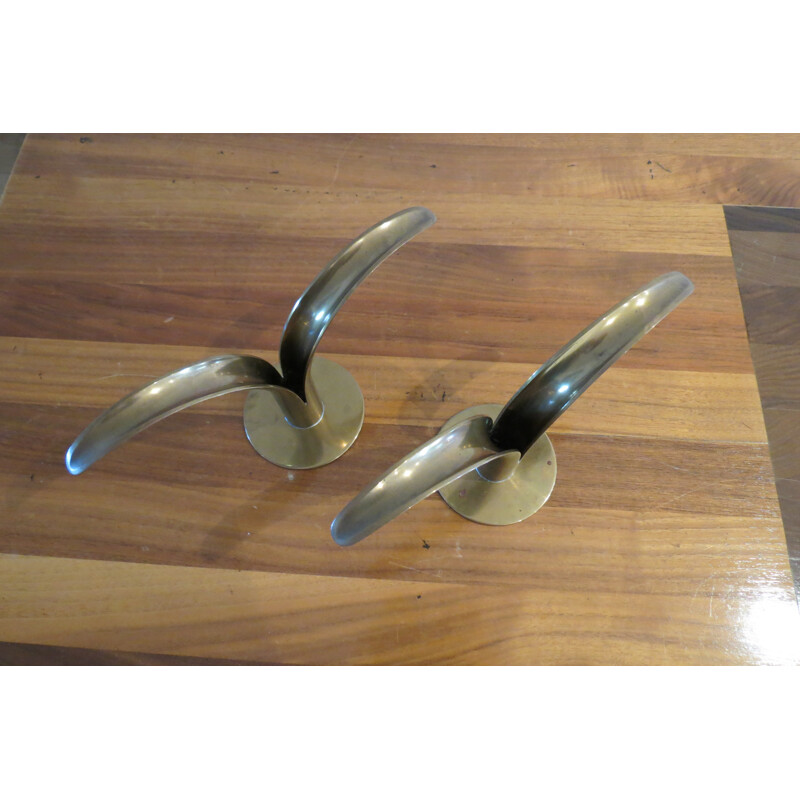 Pair of "Lilly" candleholders by Ivar Alenius Bjork for Ystad Metall - 1960s