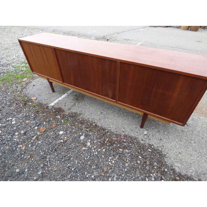 Enfilade scandinave en teck par Tricoire & Vecchione pourTV cabinet Paris - 1960