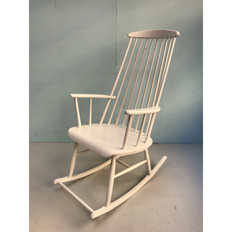 Chaise à bascule vintage en bois par Nesto - 1960