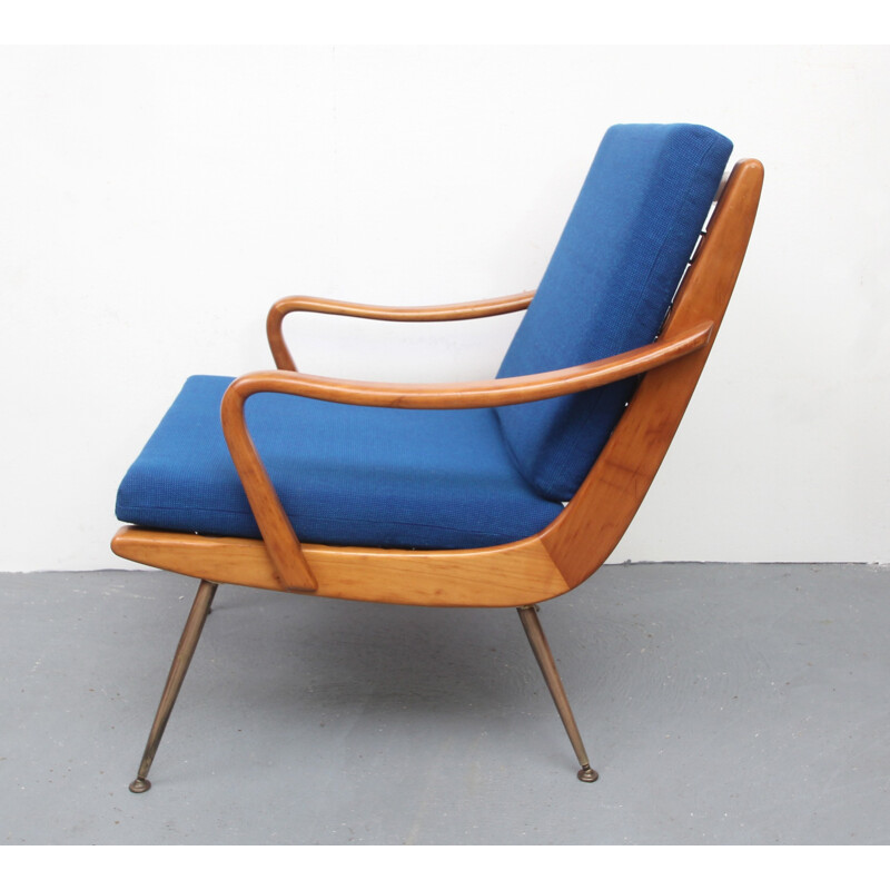 Boomerang armchair in cherrywood - 1950s  