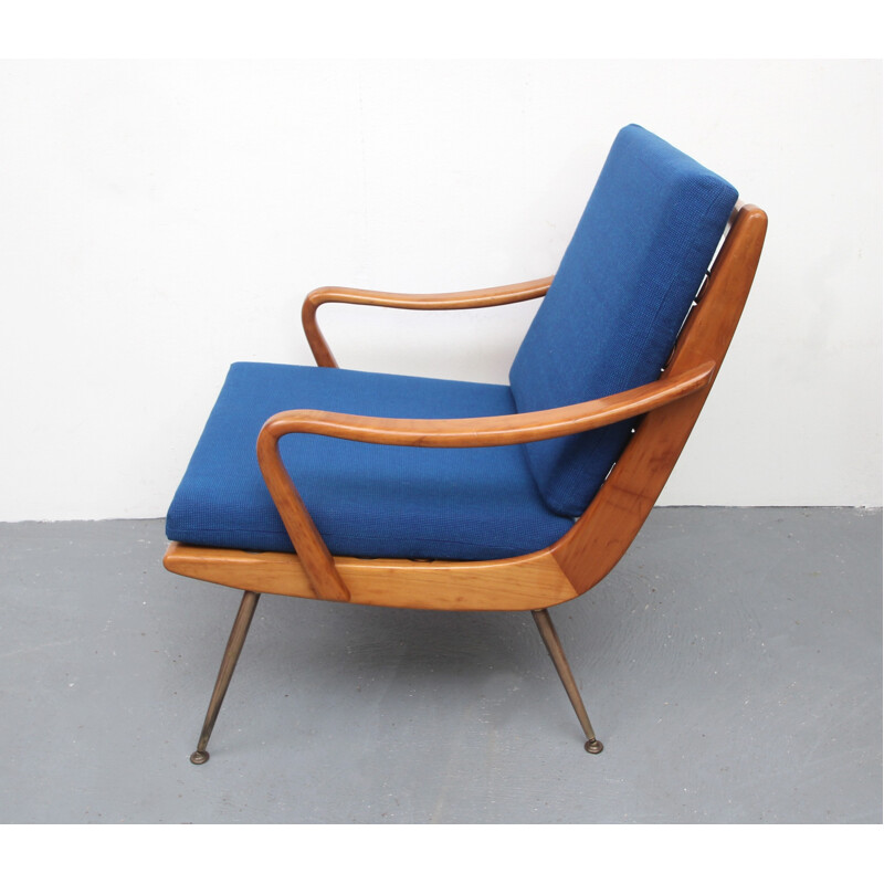 Boomerang armchair in cherrywood - 1950s  