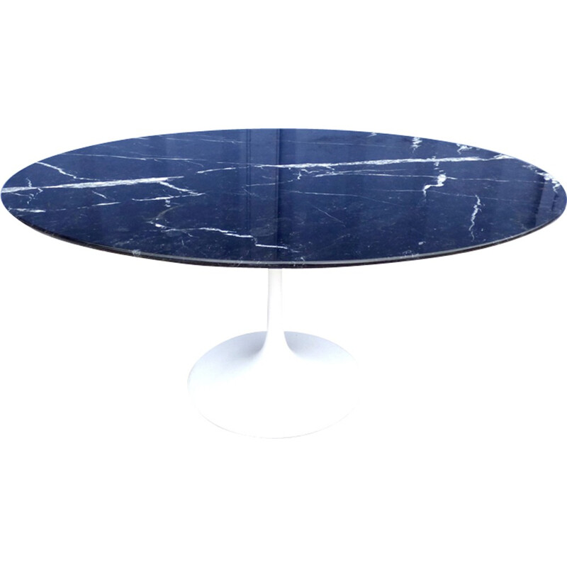 Large coffee table made of black marble marquina by Eero Saarinen for Knoll - 1970s