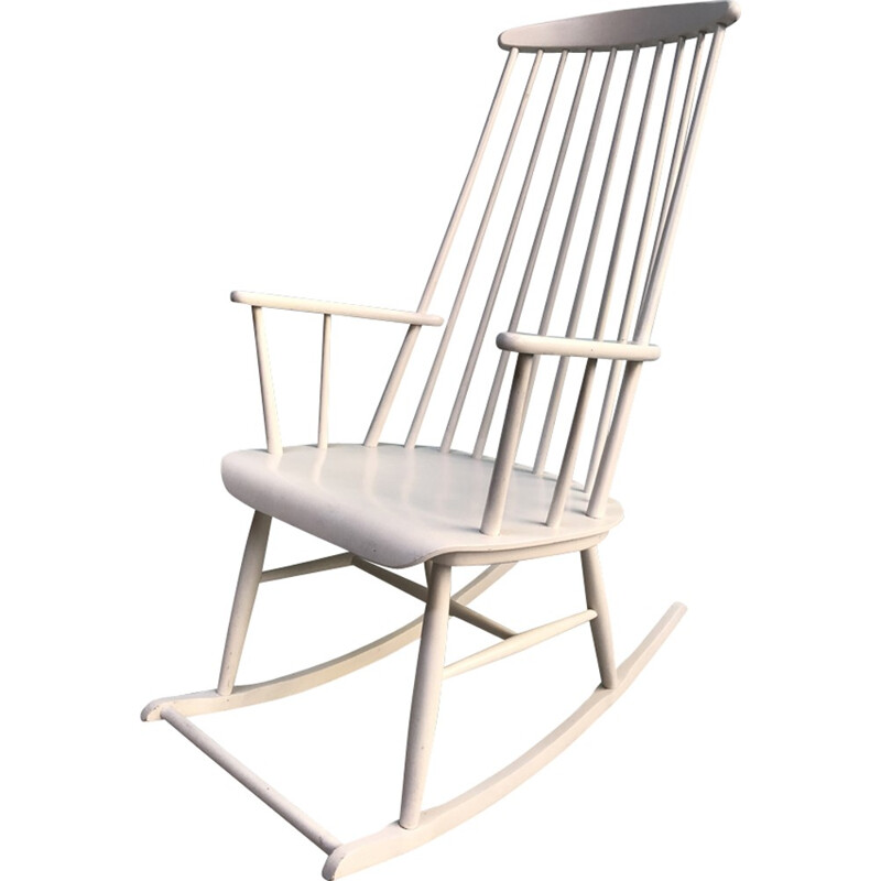 Chaise à bascule vintage en bois par Nesto - 1960