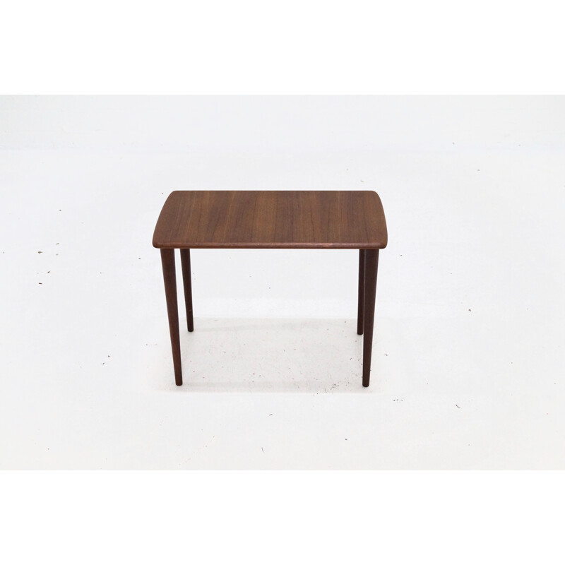 Mid-Century Teak Side Table Scandinavian Design - 1960s