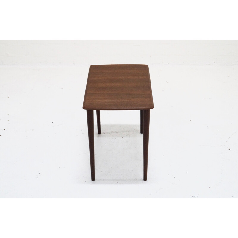 Mid-Century Teak Side Table Scandinavian Design - 1960s