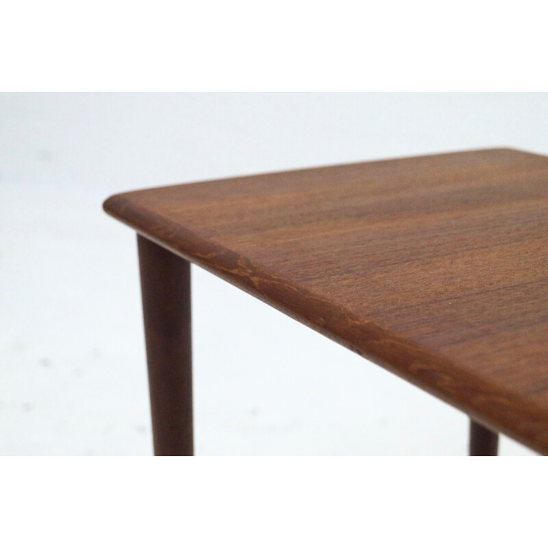 Mid-Century Teak Side Table Scandinavian Design - 1960s