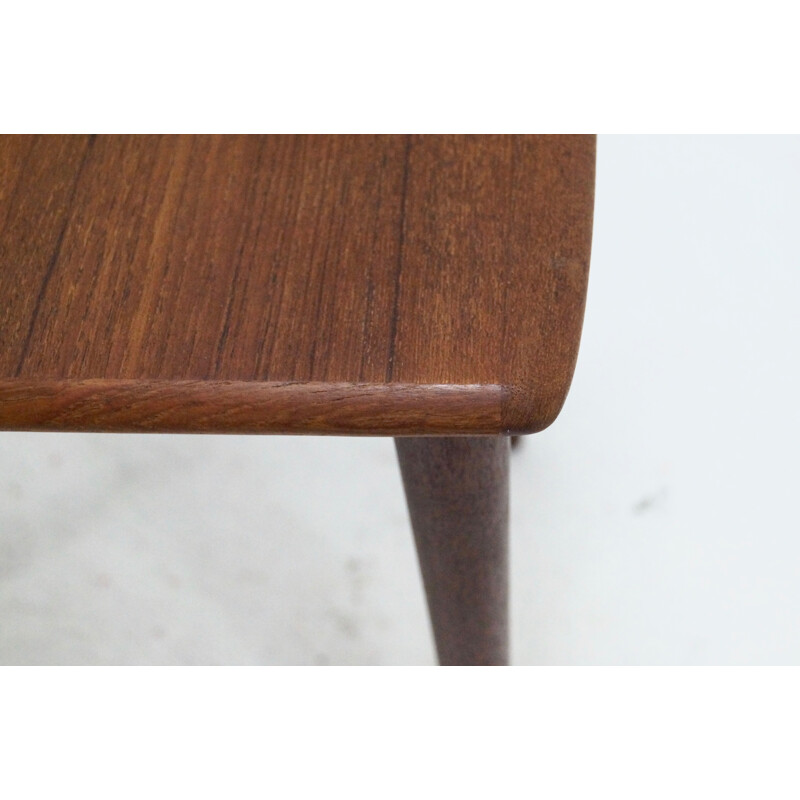 Mid-Century Teak Side Table Scandinavian Design - 1960s