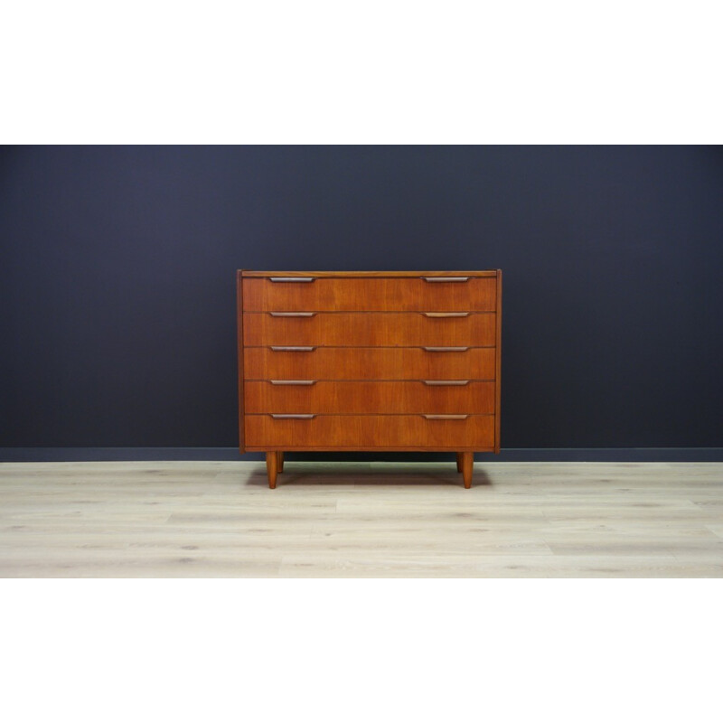 Retro chest of drawers danish design vintage teak - 1960s