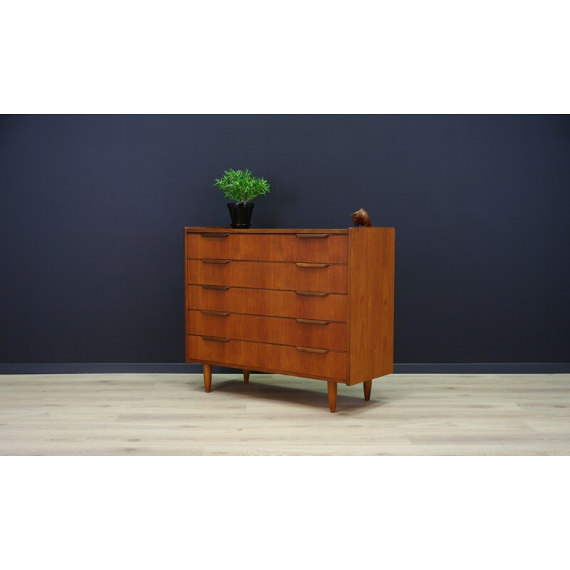 Retro chest of drawers danish design vintage teak - 1960s