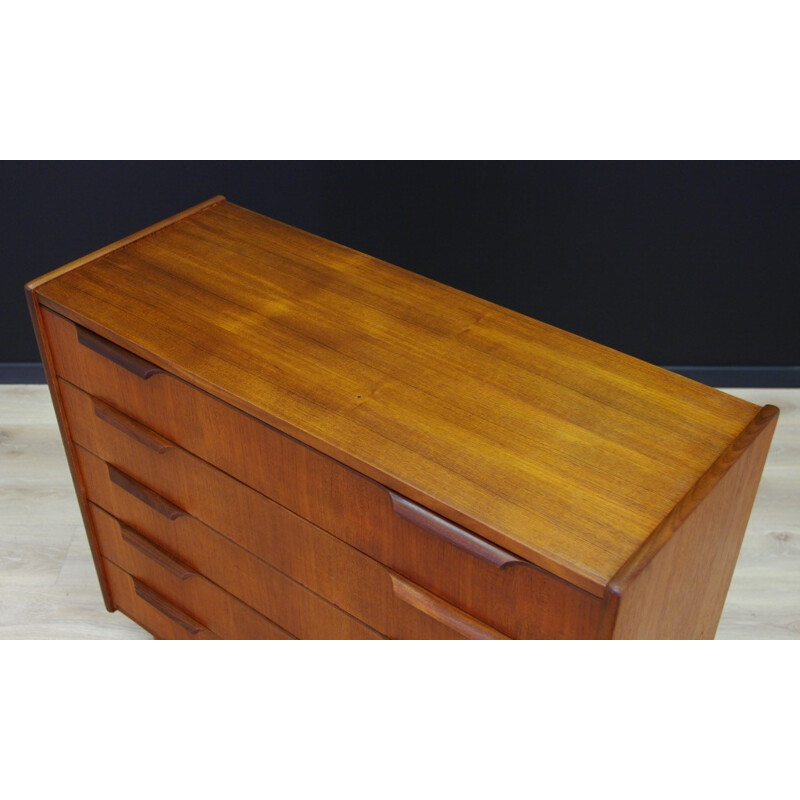 Retro chest of drawers danish design vintage teak - 1960s