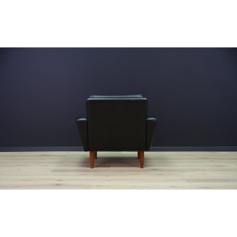 Danish design armchair classic leather vintage - 1970